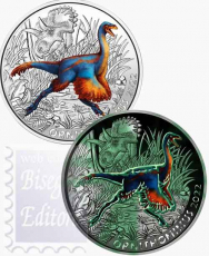 3 euro Austria 2022 - Serie Animali Preistorici -Ornithomimus velox
