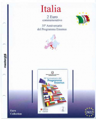 (M) Pagine raccoglitrici 2 euro Coincard Italia 2022 - Programma Erasmus