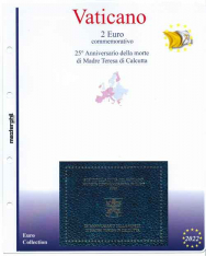 (M) Pagine raccoglitrici 2 euro Vaticano 2022 - Madre Teresa di Calcutta