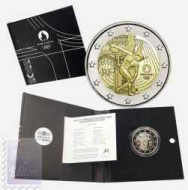 2022 -  Confezione Proof in cofanetto e certificato -  2 euro Francia - Olimpiadi Paris 2024