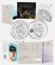  50 Pence - 25° Anniversario Harry Potter e la Pietra Filosofale  - Confezione Ufficiale  Royal Mint 2022