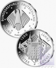   20 € Germania 2022- Ag.925 in capsula -1200 anni dell'abbazia di Corvey
