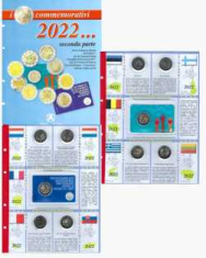 Collezione completa con pagine raccoglitrici 2 euro commemorativi 2022 - Seconda parte ( 10 monete ESCLUSA MALTA ONU X DONNE)