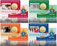 Stamp&Coincard N° 40/41/42/43  Vaticano 2022 - La Famiglia