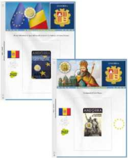 (A) Pagine raccoglitrici 2 euro Andorra 2022 - Carlo Magno + 10 anni Euro