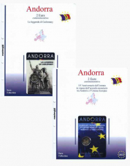 M) Pagine raccoglitrici 2 euro Andorra Coincard 2022 - 10° Ann. Andorra nell'Euro + Carlo Magno