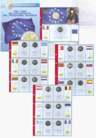 Collezione completa ERASMUS 2022  con pagine raccoglitrici  - ( 19 monete )