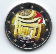 2 euro colorati in capsula Malta 2022 - Hal - saflieni