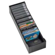 Scatola archivio LOGIK per monete euro in blister o coincard, formato orizzontale, colore nero  -  Cod. 365.163 