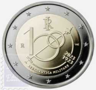 2 euro 2023 - Fior di conio UNC -  2 euro Italia -100° anniv. Aeronautica militare