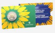 2 euro 2023 - Coincard Ufficiale BU-  2 euro Lituania - Insieme con l' Ucraina