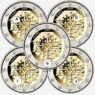 2 euro Germania 2023 - Fior di conio UNC -  5 Zecche A-D-F-G-J   - 1275° Ann. Nascita Carlo Magno