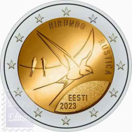 2 euro Estonia 2023 - Fior di conio UNC - Rondine dei granai