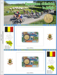 (A) Pagine raccoglitrici 2.5 € Coincard Belgio 2023 - Ciclismo (doppia)
