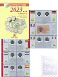 Collezione completa con pagine raccoglitrici 2 euro commemorativi 2023 - Prima parte ( 11 monete )