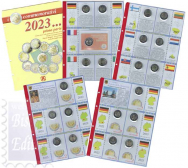 Collezione completa con pagine raccoglitrici 2 euro commemorativi 2023 - Prima parte ( 21 monete con le 5 Zecche di Germania) )