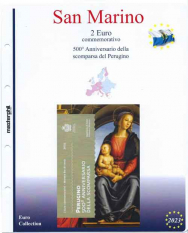 (M) Pagine raccoglitrici 2 euro San Marino 2023 - Scomparsa Perugino