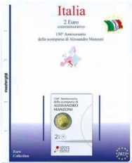 (M) Pagine raccoglitrici 2 euro Coincard Italia 2023 - Alessandro Manzoni