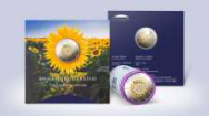 2 euro Lettonia 2023 - Coincard Ufficiale BU -   Girasole Ucraino
