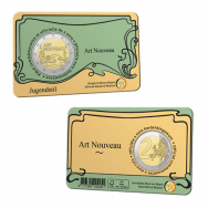 2 euro Belgio 2023 -Coincard Ufficiale BU - (Versione Francese) -  ART Nouveau - Liberty