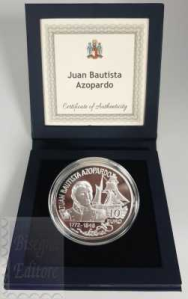 10 € Ag.Proof Malta 2023 in scatola e certificato - Juan Bautista Azopardo