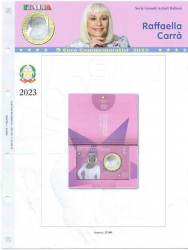 (M) Pagine raccoglitrici 5 € Coincard Italia 2023 - Raffaella Carrà