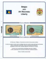 (M) Pagine raccoglitrici 2 € Coincard Belgio 2023 - Art Nouveau