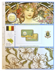 (A) Pagine raccoglitrici 2 € Coincard Belgio 2023 - Art Nouveau (versione singola)