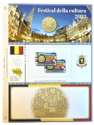 (A) Pagine raccoglitrici 2.5 € Coincard Belgio 2023 - Festival Cultura (singola)