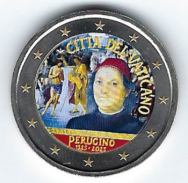 2 euro colorato in capsula Vaticano 2023 - 500º anniversario della scomparsa del Perugino