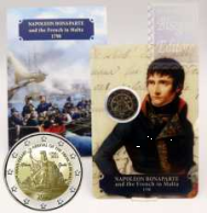  Coincard Ufficiale BU - 2 euro Malta 2023 - Napoleone a Malta