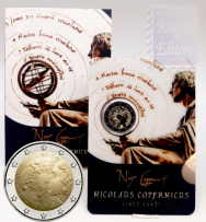  2 euro Malta 2023 - Coincard ufficiale BU - 550° Ann. nascita Niccolo' Copernico