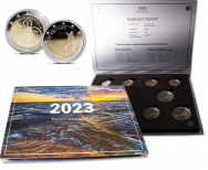 Finlandia Divisionale 2023 - Confezione Proof in cofanetto alluminio serigrafato 