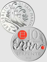 10 euro Calendario lunare San Marino 2023- Serpente