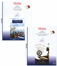 (M) Pagine raccoglitrici 2 € Malta 2023 - Napoleone + Niccolo Copernico