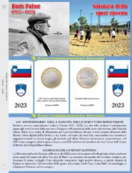 (A) Pagine raccoglitrici 3 € Slovenia 2023 - Boris Pahor + Sport sloveno