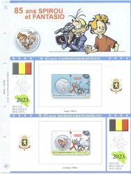 (A) Pagine raccoglitrici 5 € Coincard Belgio 2023 - Spirou e Fantasio