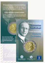 2 euro Grecia 2023 - Coincard Ufficiale BU - 150° Ann. nascita Constantin Carathéodory