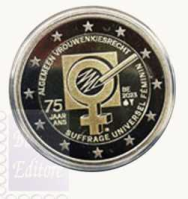 2 euro Belgio 2023 - Fior di conio in capsula BU da coincard - Suffragio Femminile