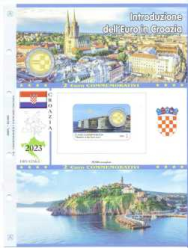 (A) Pagine raccoglitrici 2 € Croazia Coincard 2023 - introduzione euro