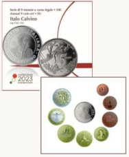  Italia Divisionale 2023 + 5 € Ag. 100° Anniversario della nascita di Italo Calvino