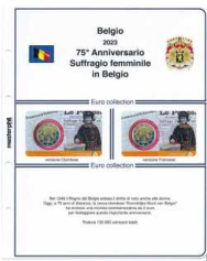 (M) Pagine raccoglitrici 2 € Coincard Belgio 2023 - Suffragio Femminile