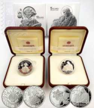  5+ 10 € Argento Proof Vaticano 2023 - Serie i 12 Apostoli : S.Giacomo e San Giovanni