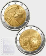 2 x 2 euro BU in capsusa Andorra 2023 - Solstizio Estate + 30° ann. Andorra ONU