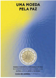 2 euro  Portogallo 2023 coincard BU  - Una moneta per la Pace