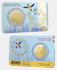 2 euro Belgio 2024 -Coincard Ufficiale BU - (Versione Francese )- Presidenza UE