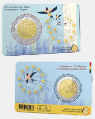 2 euro Belgio 2024 -Coincard Ufficiale BU - (Versione Olandese)- Presidenza UE