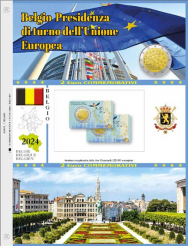 (A) Pagine raccoglitrici 2 € Coincard Belgio 2024 - Presidenza UE (versione singola)