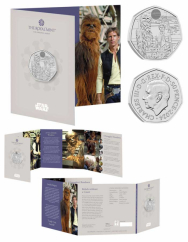 Collezione Guerre Stellari -Han Solo e Chewbecca - Confezione Ufficiale Royal Mint 2023