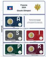 (M) Pagine raccoglitrici Francia 5 Coincard 2024 - Giochi Olimpici Parigi 2024